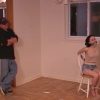 Classic 2000 Bondage! Cutie Tabitha Katz Handgagged & Chair-Tied Barefoot In Denim Shorts