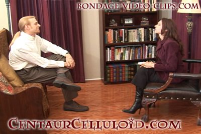 Alternative view of Sexy Reporter Natasha Flade Bound in Boots, Blindfolded, Carried Off for Interrogation after the Interview! (11:40 min)