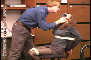 Natasha Flade Handcuffed to Chair in REAL Office & Wheeled Away! (SD - 3:45 min)