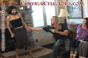 Alternative view of Dianni, Chloe and Loren Held Up, Tied Together & Stripped Topless for Interrogation! (11:30 min)