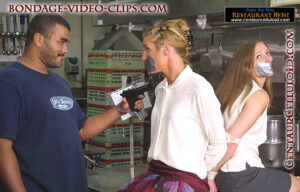 Alternative view of Restaurant Heist - 100% Barefoot Bondage Feature Movie! FOUR Damsels Held Captive In a REAL Restaurant! (Download - 60 min)