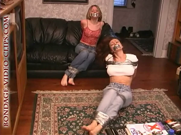 Flashback to 2001! Barefoot Miranda & Natasha Handgagged & Strictly Taped Up One Fine Morning (9 min) - Image 11
