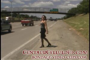 Alternative view of Hitchhiker Veronica Chloroformed for Hogtied Ride by Celeste, Both Tied Topless in Panties & Tapegagged! (13 min)