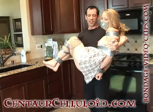 Acidalia Sabine Handgagged, Tape-Gagged, Wrapped Up in Tape Bondage for Groping & Ransom! (9:45 min.) - Image 16