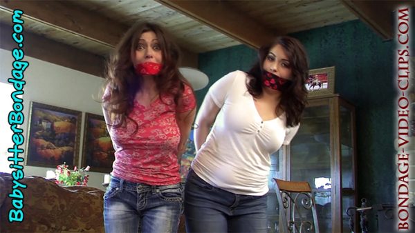 NEW Model! NEW Footage! Babysitters Natasha Flade & Nikki Matson Tied-Up & OTM Gagged for Kid's Game, then Dad Returns to Molest Nikki! (FULL HD - 8:30 min)