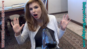 Busty Barefoot Babysitter Candle Boxxx Plays Cops 'n Robbers Game In Jeans & Tight T-Shirt