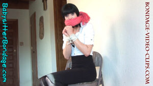 Single Office Mom Chloe Night Chair-Tied by Son After Work, Tries Hopping Away!