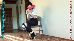 Single Office Mom Chloe Night Chairtied In Secretary Attire