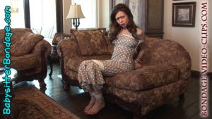 Reluctant Babysitter Natasha Flade Tied Up Barefoot in Sundress, Gets Stuffer Gagged for Talking too Much! (FULL HD - 8:08 min)