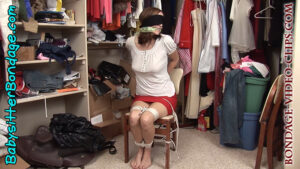 Barefoot Babysitter Quimm Anaheim Plays Hide n' Seek! Gets Chair-Tied & Blindfolded in Closet! (FULL HD - 9 min)