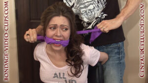 Barefoot Natasha Flade Chairtied and Being Cleave Gagged