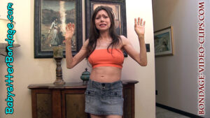 Alternative view of Natasha Flade Plays REAL LIFE Barefoot Babysitter Bondage Game in Tube Top & Jean Miniskirt! (FULL HD - 7:30 min)