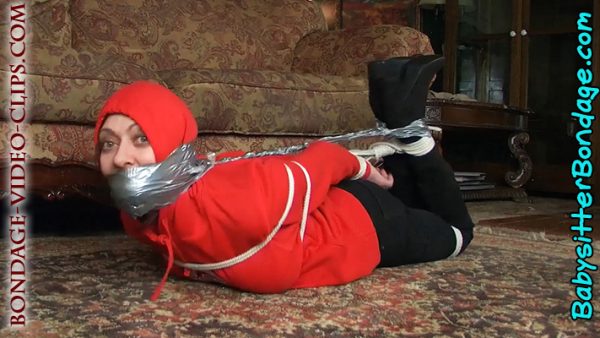 Naughty Babysitter Natasha Flade In Boots Wants to Be Tapegagged & Hogtied by YOU! (FULL HD - 18:12 min)