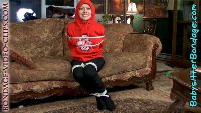 Alternative view of Naughty Babysitter Natasha Flade In Boots Wants to Be Tapegagged & Hogtied by YOU! (FULL HD - 18:12 min)