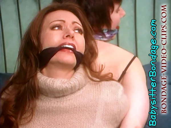 Tying Your Sexy Tutor Natasha & Hot Mom Dahlia Back-to-Back in Pantyhose for Acing Test! (720p -15 min) - Image 12