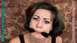 Alternative view of Babysitter Chloe Night Tied Up Barefoot & Cleave-Gagged in Pajamas for Losing Board Game! (FULL HD - 8:10 min)