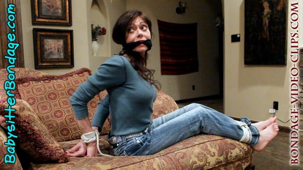 REAL LIFE Bondage Game! Babysitter Natasha Flade Bound Barefoot by the Boys in Her Sweater & Jeans! (FULL HD - 7 min)