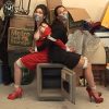 Secretaries Natasha Flade & Julia Faire Tied Back-to-Back, Topless Tape Gagged In Pantyhose Bondage