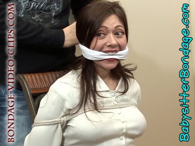Alternative view of Office Mom Natasha Flade Chairtied for School Video Project, Then A Real Robber Gets Her Topless! (1080p - 9:30 min)