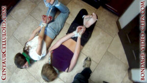 POV Bondage with TWO Damsels! Natasha Flade & Star Nine Hogtied Barefoot in Jeans, Tits Groped by Home Intruder: YOU! (FULL HD - 13 Min)