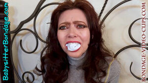 NEW FOOTAGE! Babysitter Natasha Flade Plays Tie-Up! Toetied in Turtleneck Sweater, Sock & OTM Gagged! (FULL HD-14:30 min) - Image 9