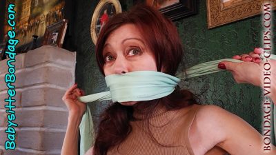 Alternative view of NEW FOOTAGE! Mom Natasha Flade Plays Ransom! Chair-Tied in Pantyhose, Has to Gag Herself! (FULL HD-10:38 min)