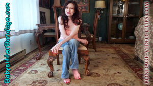 Alternative view of NEW FOOTAGE! Mom Natasha Flade Tied-Up by Class Bullies! Roped to Chair, Soles Propped Atop Chair, Nipping Out! (FULL HD - 15:10 min)