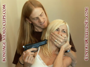 Alternative view of Hot Blondes Danielle Trixie & Angel Lee Roped Up Topless in Miniskirts by Home Intruder! (1080p - 11 min)