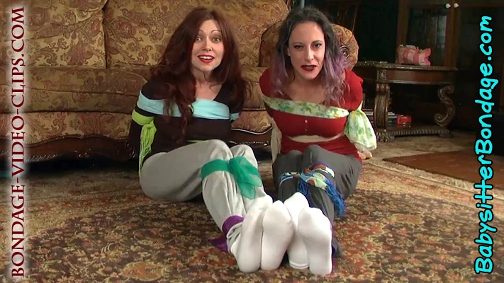 Kinky Aunts in White Socks Love Scarf Bondage & Being Blindfolded by YOU! (FULL HD - 15 min) - Image 4