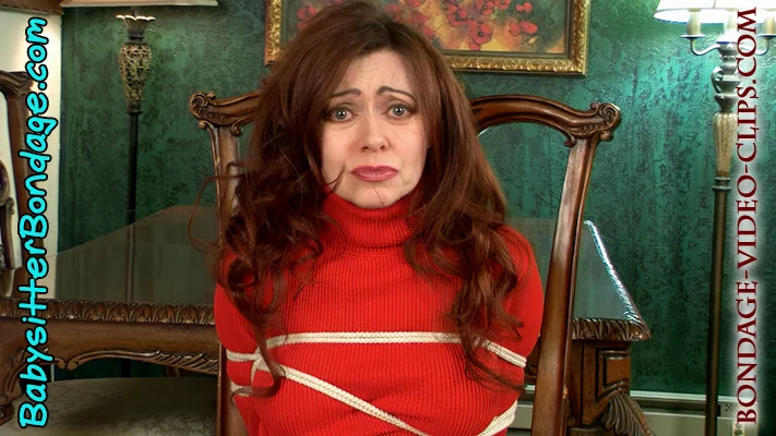 Office Mom Natasha Flade Chairtied in Sweater Bondage for Ransom! Must Get Loose Since No Loot Arrived! (FULL HD - 8:09 min) - Image 2