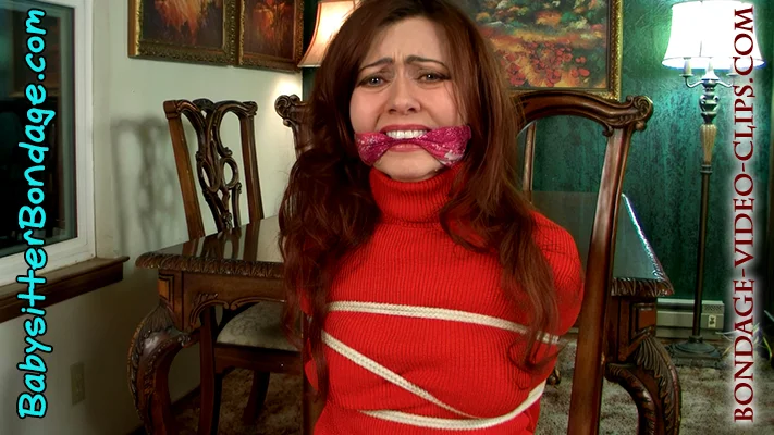 Office Mom Natasha Flade Chairtied in Sweater Bondage for Ransom! Must Get Loose Since No Loot Arrived! (FULL HD - 8:09 min) - Image 4