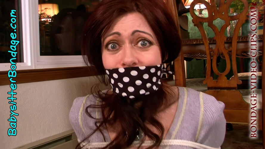 MILF Natasha Flade Tied Up Barefoot in Jeans & Sweater for Game! Gag-Talks Furiously, Crawls to Escape After the Boys Run Off! (FULL HD - 9:46 min) - Image 8